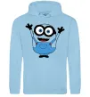 Женская толстовка (худи) Радісний міньйон Голубой фото