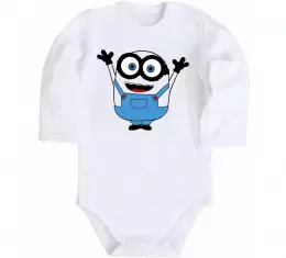 Детский боди Міньйон та багато бананів Белый фото