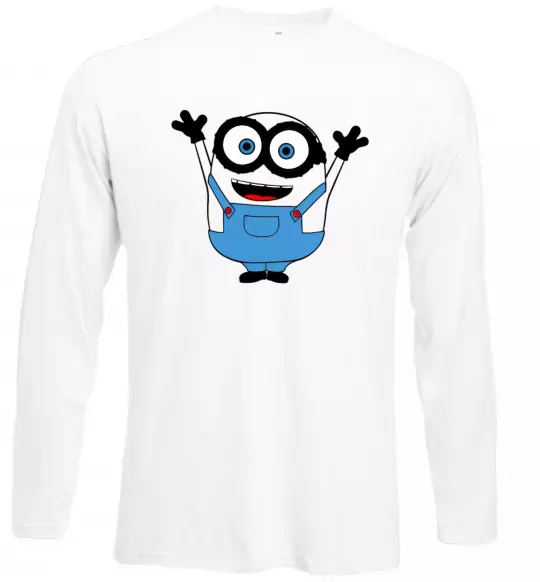 Лонгслив Радісний міньйон Белый фото