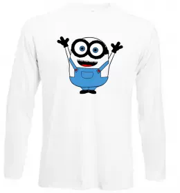 Лонгслив Радісний міньйон Белый фото