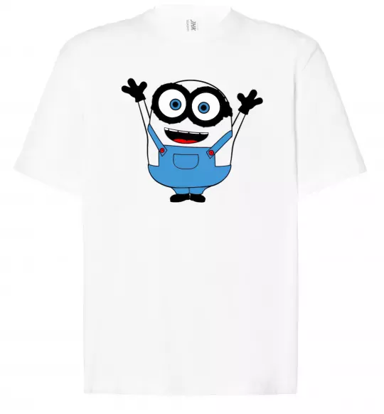Футболка Оверсайз Радісний міньйон Білий фото