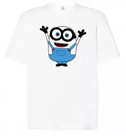 Футболка Оверсайз Міньйон та багато бананів Белый фото