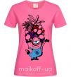 Жіноча футболка Миньон с фруктами Яскраво-рожевий фото
