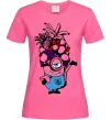 Жіноча футболка Міньйон з фруктами Яскраво-рожевий фото