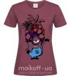 Жіноча футболка Миньон с фруктами Бордовий фото
