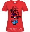 Женская футболка Миньон с фруктами Красный фото