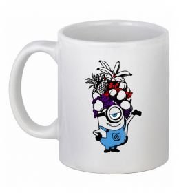 Чашка керамическая Міньйон з фруктами