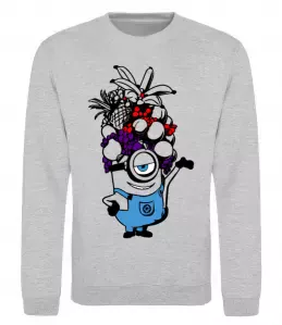 Світшот Міньойни Орландо Сірий меланж фото