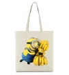 Эко-сумка Міньйон та багато бананів Бежевый фото