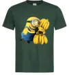 Чоловіча футболка Міньйон та багато бананів Темно-зелений фото