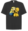 Футболка Оверсайз Міньйон та багато бананів Черный фото