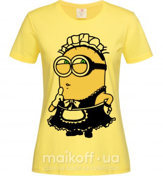 Женская футболка Миньон горничная Лимонный фото