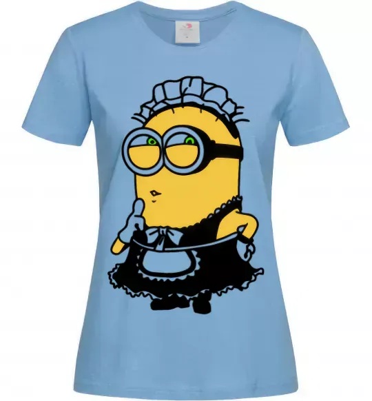 Женская футболка Міньйон покоївка Голубой фото