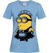 Женская футболка Міньйон покоївка Голубой Женская футболка Міньйон покоївка Голубой фото