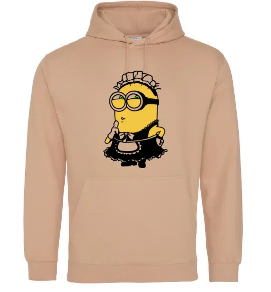 Мужская толстовка (худи) Міньйон покоївка Песочный фото