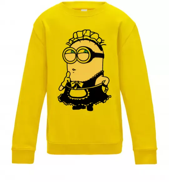 Дитячий світшот Міньйон покоївка Сонячно жовтий фото