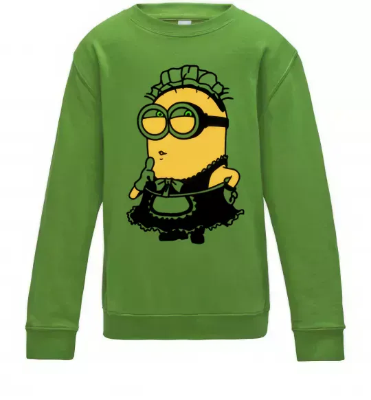 Дитячий світшот Міньйон покоївка Лаймовий фото