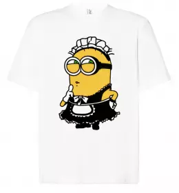 Футболка Оверсайз Міньйон покоївка Белый фото