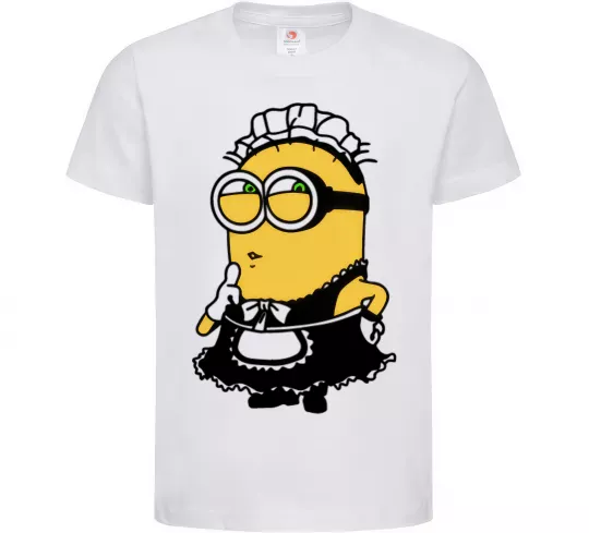 Детская футболка Міньйон покоївка Белый фото