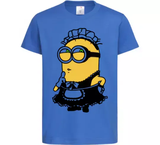 Детская футболка Міньйон покоївка Ярко-синий фото