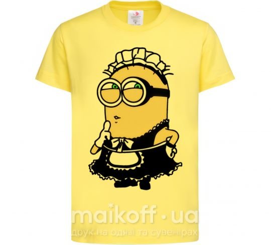 Дитяча футболка Миньон горничная Лимонний фото