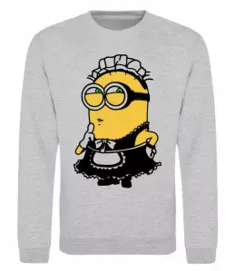 Світшот Міньйон покоївка Сірий меланж фото