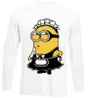 Лонгслів Міньйон покоївка Білий фото