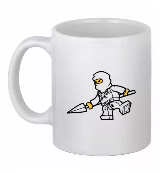 Чашка керамическая Ніндзя зі списом Белый фото