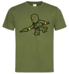 Мужская футболка Ніндзя зі списом Оливковый фото