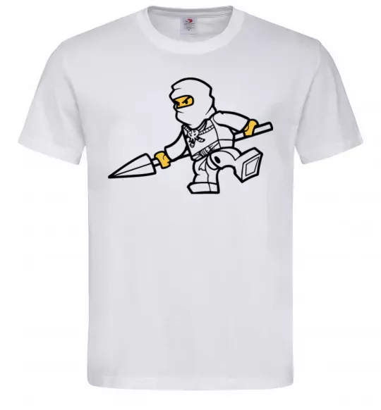 Мужская футболка Ніндзя зі списом Белый фото