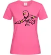Жіноча футболка Ніндзя зі списом Яскраво-рожевий фото