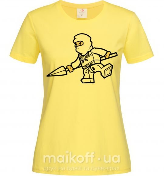 Жіноча футболка Ниндзя с копьем Лимонний фото