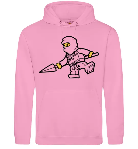 Чоловіча толстовка (худі) Ніндзя зі списом Рожевий фото