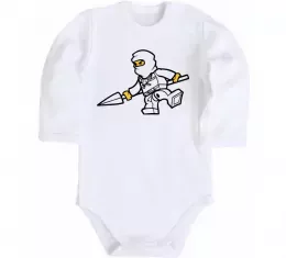 Детский боди Master builder lego Белый фото