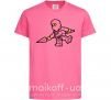 Детская футболка Ниндзя с копьем Ярко-розовый фото