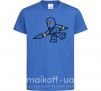 Детская футболка Ниндзя с копьем Ярко-синий фото