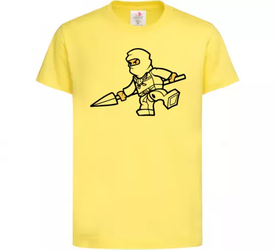 Дитяча футболка Ніндзя зі списом Лимонний фото