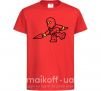 Детская футболка Ниндзя с копьем Красный фото