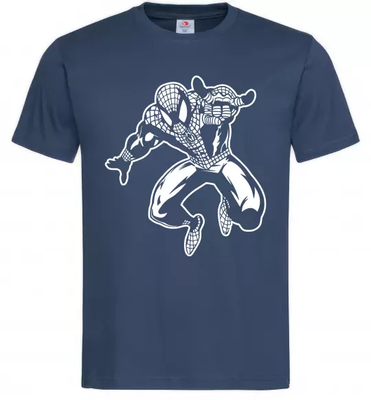 Чоловіча футболка Spiderman Jump Темно-синій фото
