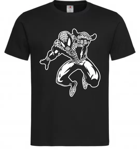 Чоловіча футболка Spiderman Jump Чорний фото