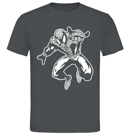 Чоловіча футболка Spiderman Jump Графіт фото