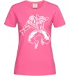 Жіноча футболка Spiderman Jump Яскраво-рожевий фото