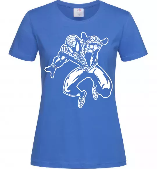 Жіноча футболка Spiderman Jump Яскраво-синій фото