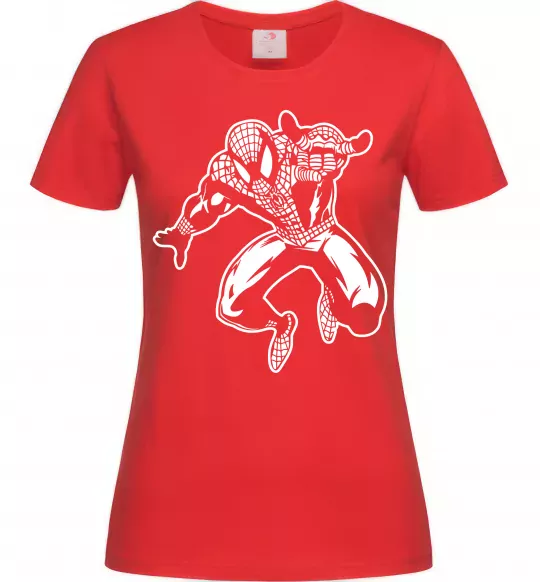 Жіноча футболка Spiderman Jump Червоний фото