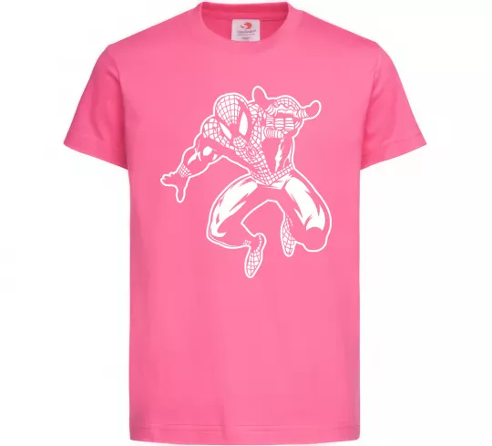 Детская футболка Spiderman Jump Ярко-розовый фото