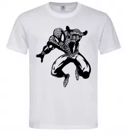 Мужская футболка Spiderman Jump Белый фото