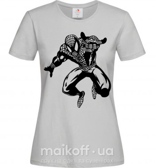 Женская футболка Spiderman Jump Серый фото