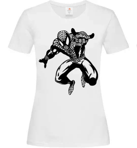 Жіноча футболка Spiderman Jump Білий фото