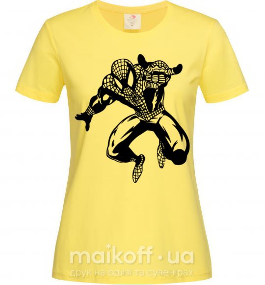 Женская футболка Spiderman Jump Лимонный фото