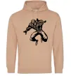 Мужская толстовка (худи) Spiderman Jump Песочный фото